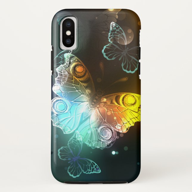 Luminous Butterfly and Night butterflies Case-Mate iPhone Case (Back)