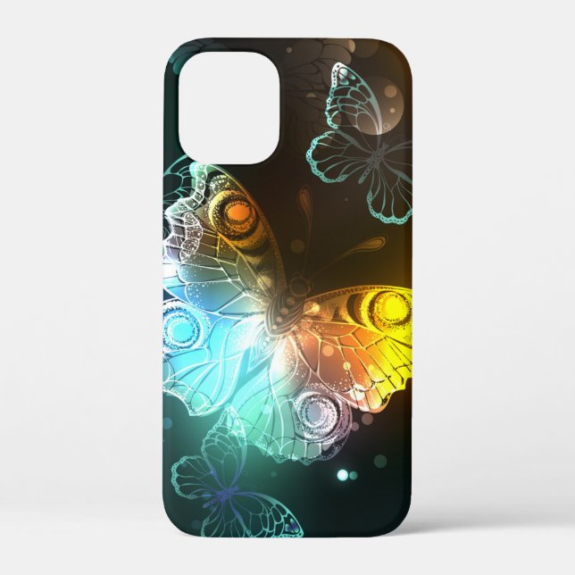 Luminous Butterfly and Night butterflies Case-Mate iPhone Case (Back)