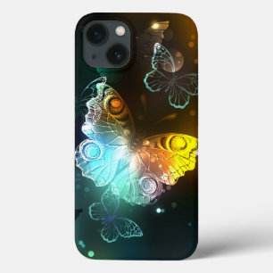 Luminous Butterfly and Night butterflies iPhone 13 Case