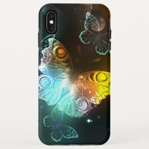 Luminous Butterfly and Night butterflies iPhone XS Max Case