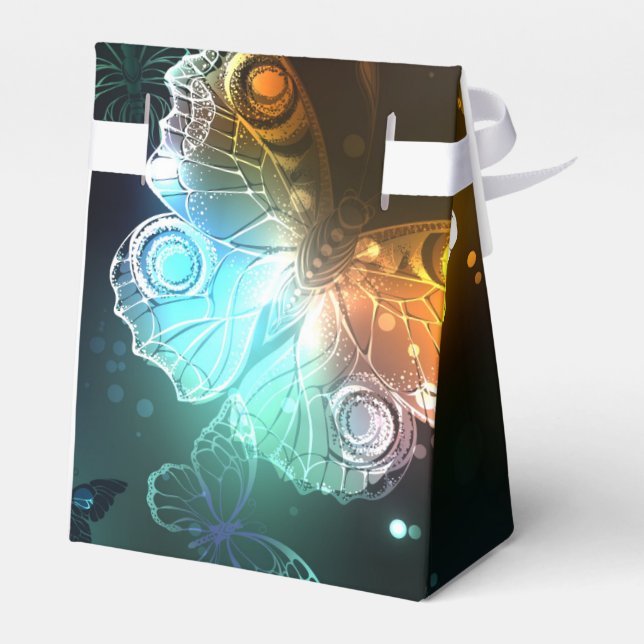 Luminous Butterfly and Night butterflies Favor Box (Back Side)