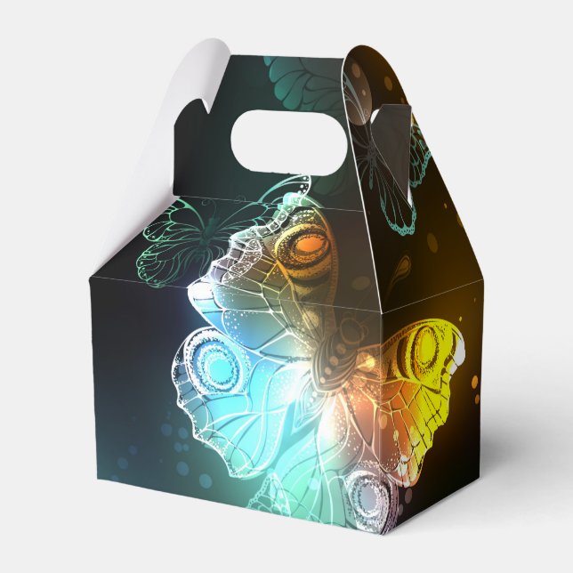 Luminous Butterfly and Night butterflies Favor Box (Back Side)