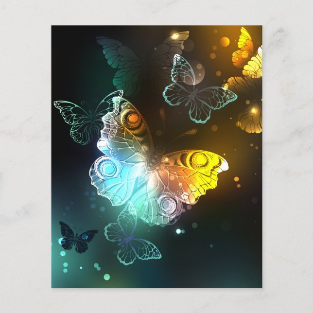 Luminous Butterfly and Night butterflies Flyer (Front)