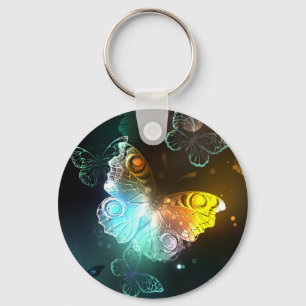 Luminous Butterfly and Night butterflies Keychain