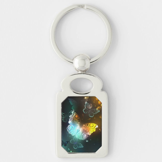 Luminous Butterfly and Night butterflies Keychain (Front)