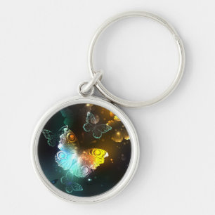 Luminous Butterfly and Night butterflies Keychain