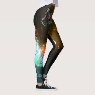 Luminous Butterfly and Night butterflies Leggings