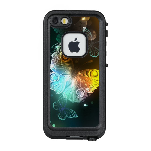 Luminous Butterfly and Night butterflies LifeProof iPhone Case (Back)