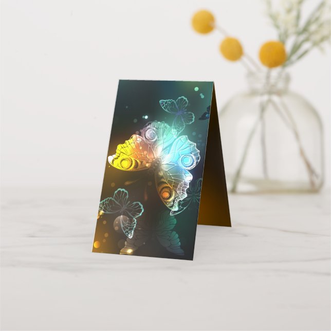 Luminous Butterfly and Night butterflies Loyalty Card (Back)