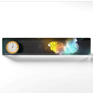 Luminous Butterfly and Night butterflies Nameplate