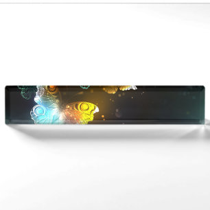 Luminous Butterfly and Night butterflies Nameplate