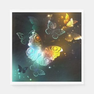 Luminous Butterfly and Night butterflies Napkin