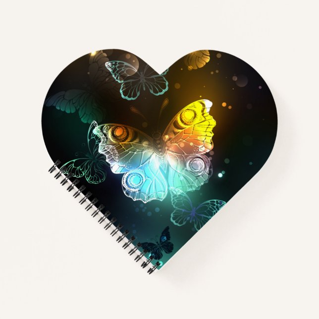 Luminous Butterfly and Night butterflies Notebook (Front)