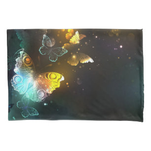 Luminous Butterfly and Night butterflies Pillowcase