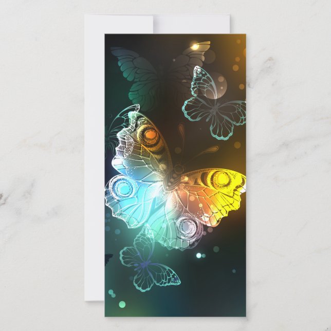 Luminous Butterfly and Night butterflies Save The Date (Front)