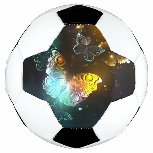 Luminous Butterfly and Night butterflies Soccer Ball (Front)