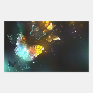 Luminous Butterfly and Night butterflies Sticker