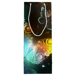 Luminous Butterfly and Night butterflies Wine Gift Bag