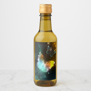 Luminous Butterfly and Night butterflies Wine Label