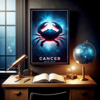 Luminous Cancer Zodiac Crab Artwork