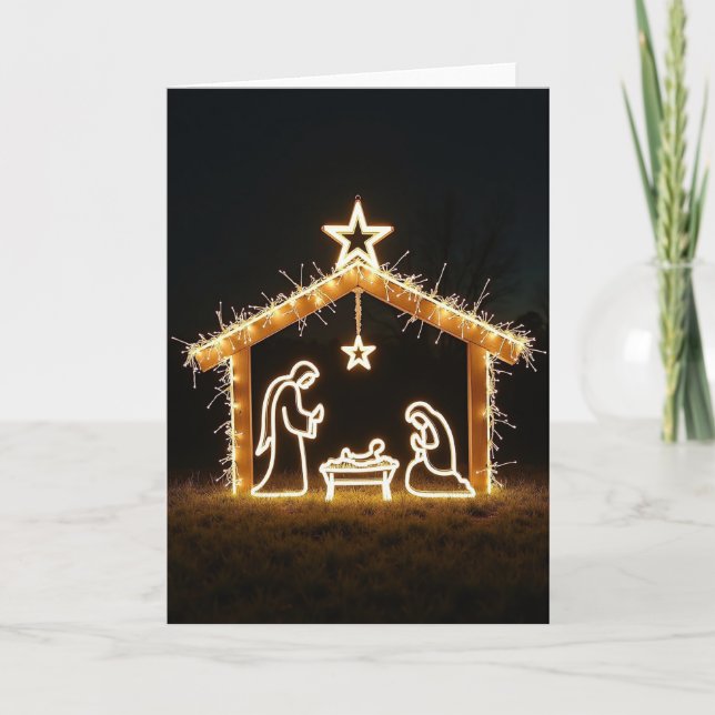 Luminous Christmas Scene Card (Front)