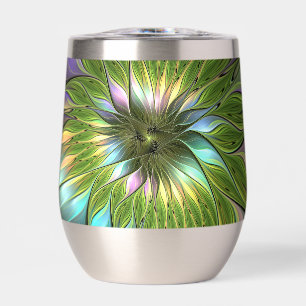 Luminous Colourful Fantasy Flower Fractal Art