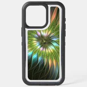 Luminous Colourful Fantasy Flower Fractal Art iPhone 15 Pro Max Case