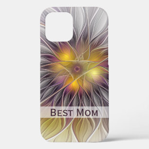 Luminous Colourful Flower Abstract Fractal Best Mo iPhone 12 Case