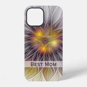 Luminous Colourful Flower Abstract Fractal Best Mo iPhone 12 Case