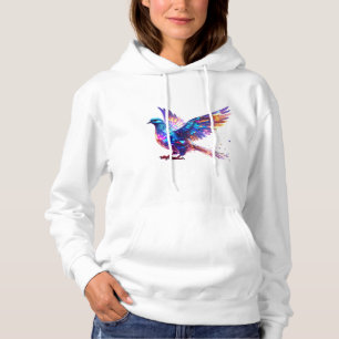 Luminous Crystal Dove Art Print Hoodie