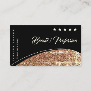 Luminous Destroyed Gold Glitter Elegant Shimmery Business Card