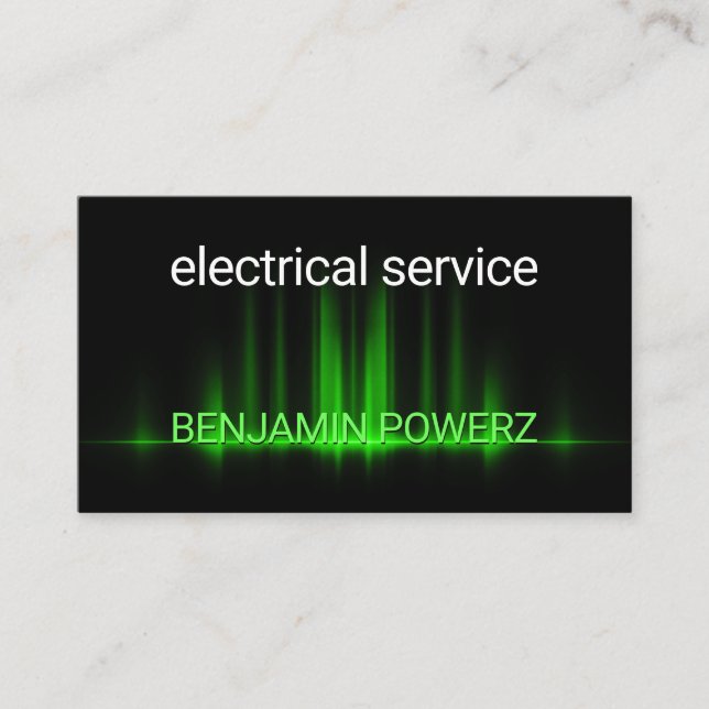 Luminous Electrical Power Wave Business Card (Front)