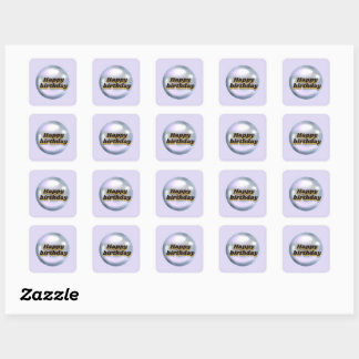 Luminous Elegance, June Birthstones pearl Square Sticker