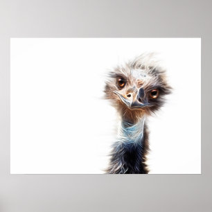 Luminous Emu Art Poster