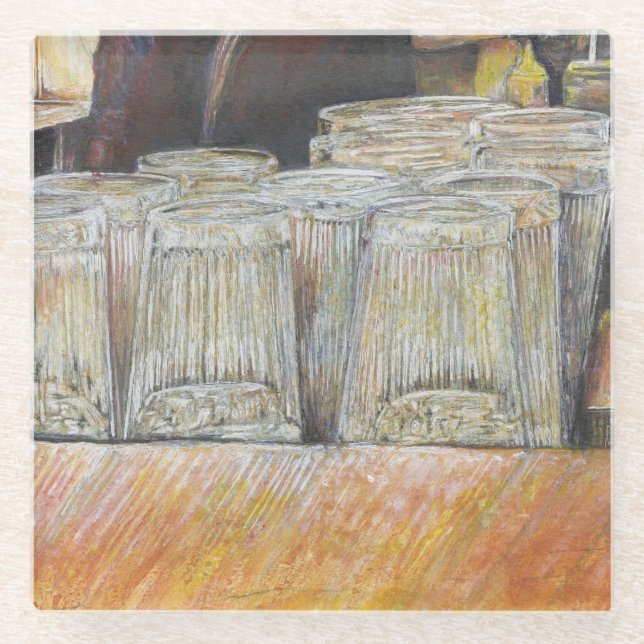 Luminous Equivalent of Passionate Emotions Glass Coaster (Front)