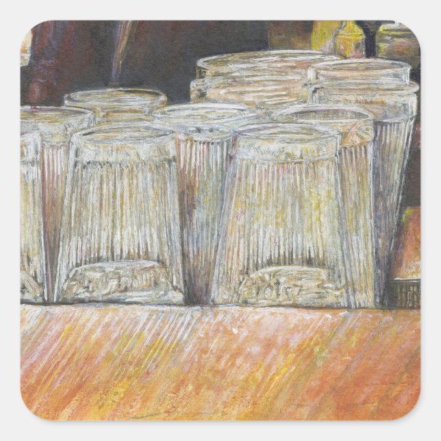 Luminous Equivalent of Passionate Emotions Square Sticker (Front)