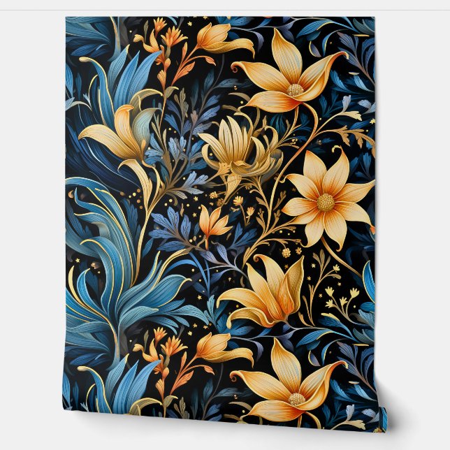 Luminous Fairytale Garden Botanical Wallpaper (Unrolling)