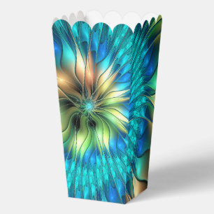 Luminous Fantasy Flower, Colorful Abstract Fractal Favor Box