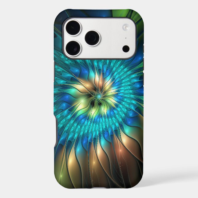 Luminous Fantasy Flower, Colourful Abstract Fracta (Back)