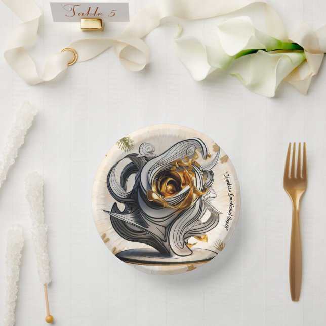 "Luminous Feelings" Paper Plate (Wedding)