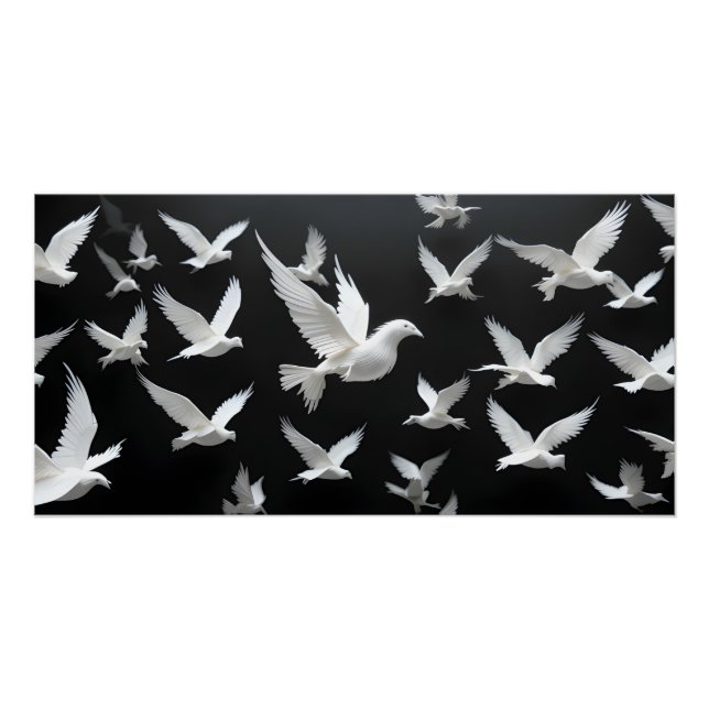 Luminous Flock in Dark Void Poster (Front)