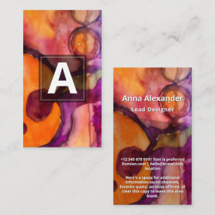 Luminous Flow Green Abstract Watercolor Business Card
