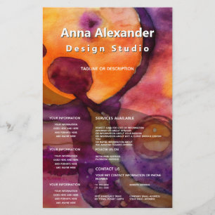 Luminous Flow   Green Abstract Watercolor  Flyer