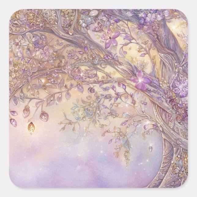 Luminous Forest Square Sticker (Front)