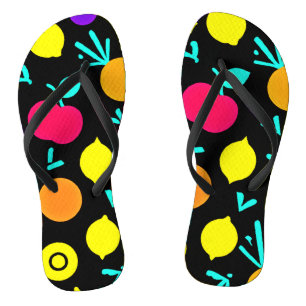 Luminous Fruit Fiesta Flip Flops