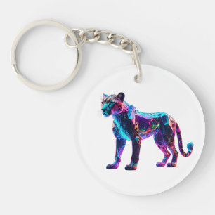 Luminous Glass Cheetah– Unique Luxury Home Keychain