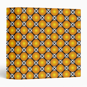 Luminous Golden Dots Black White Lattice Pattern Binder