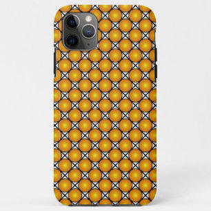 Luminous Golden Dots Black White Lattice Pattern iPhone 11 Pro Max Case
