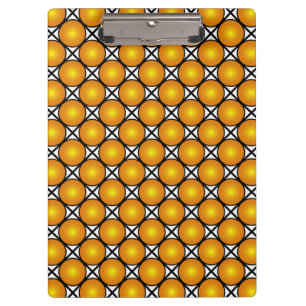 Luminous Golden Dots Black White Lattice Pattern Clipboard
