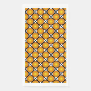 Luminous Golden Dots Black White Lattice Pattern Napkin